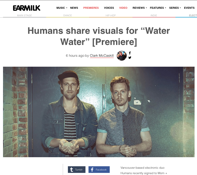 03.14.2016 - HUMANS - Earmilk Video Premiere